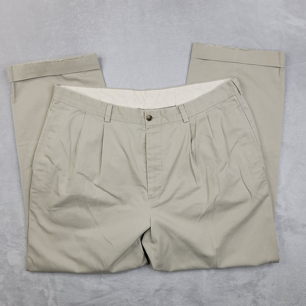 Brooks Brothers Pants Mens 38x30 Advantage Chino Pleated Elliot‎ Classic Fit